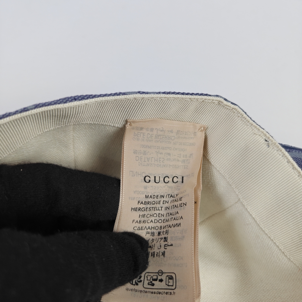 Gucci Blue Monogram Baseball Cap - Picture 3 of 4